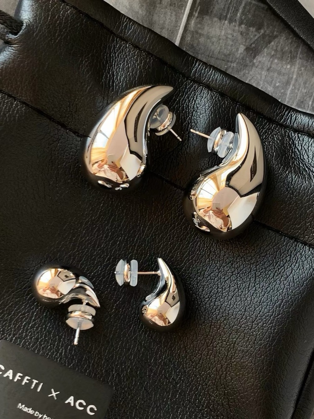 Classic Silver Teardrop Post Earrings - Women Jewelry